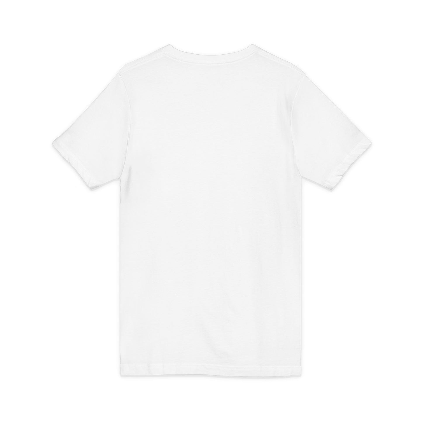 White V-Neck Tee — Customizable Short Sleeve Jersey Shirt