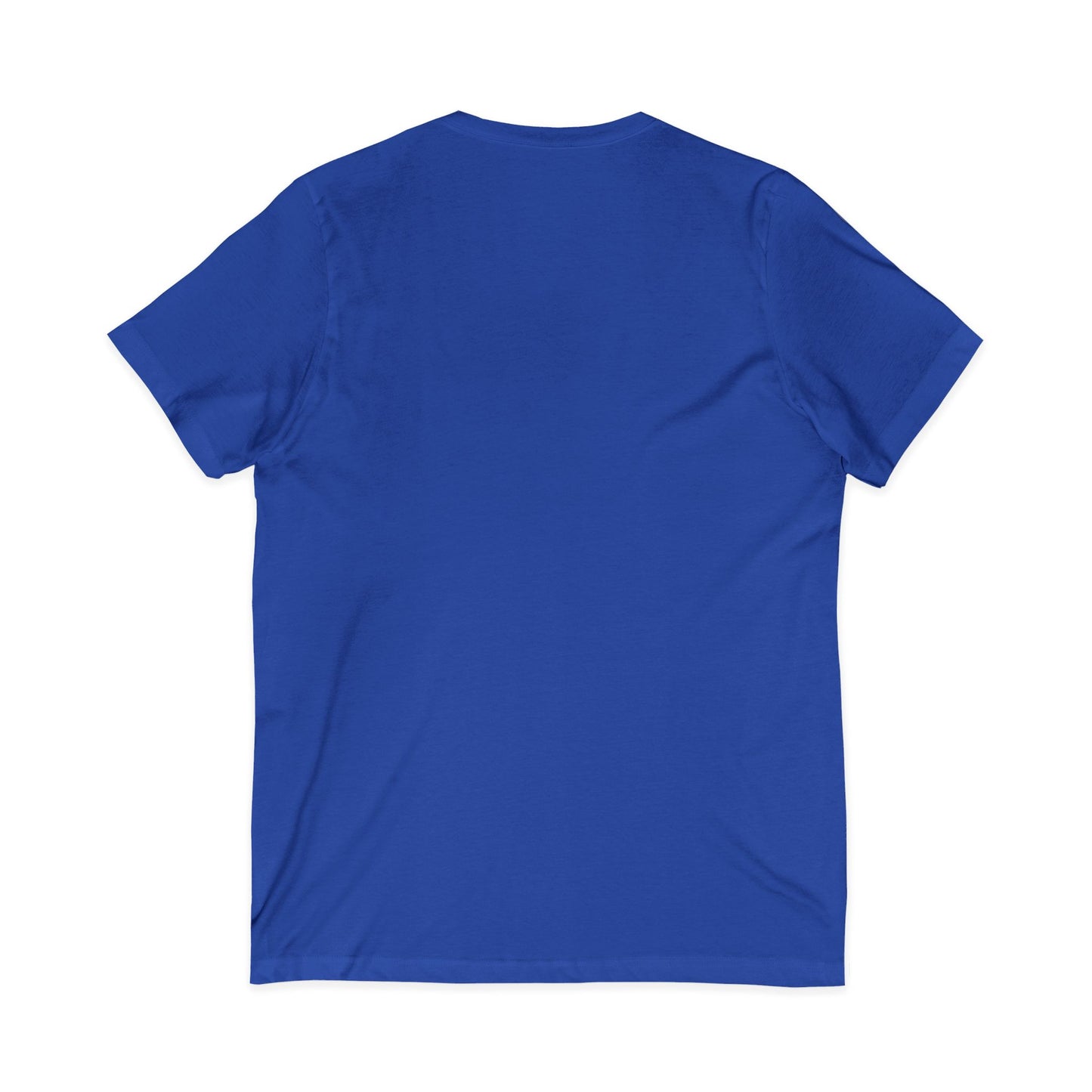 White V-Neck Tee — Customizable Short Sleeve Jersey Shirt