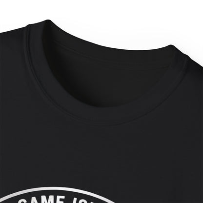 Arabic Calligraphy Tee — "The Game Isn't Over" Gold Script T-Shirt