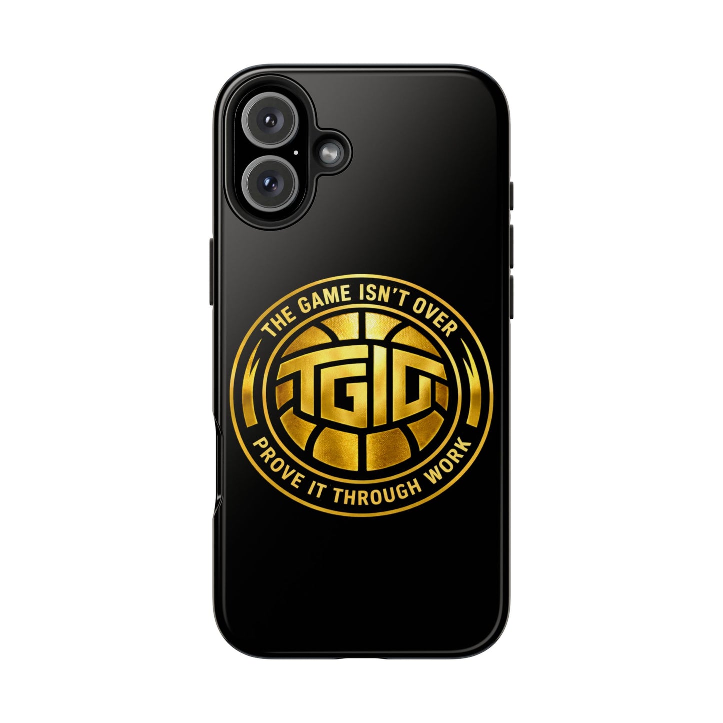 Tough Phone Case — “The Game Isn’t Over” Gold Emblem Protective Case