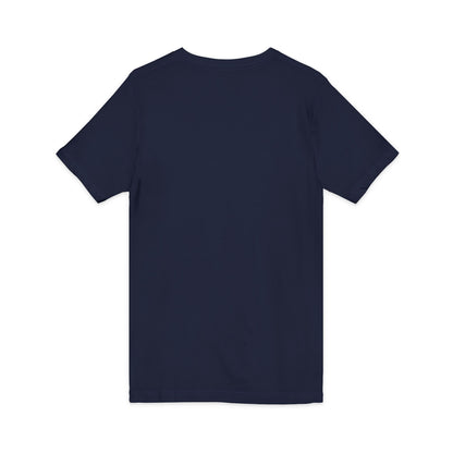 White V-Neck Tee — Customizable Short Sleeve Jersey Shirt