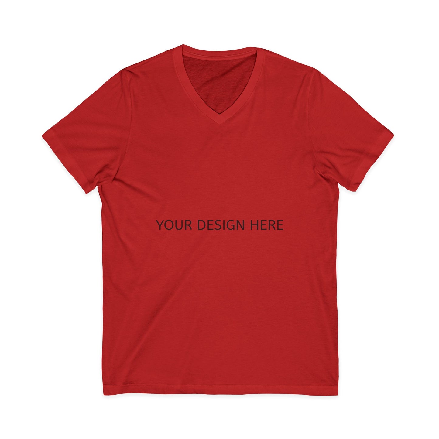 White V-Neck Tee — Customizable Short Sleeve Jersey Shirt