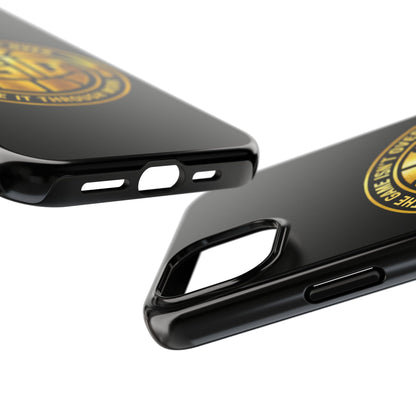 Tough Phone Case — “The Game Isn’t Over” Gold Emblem Protective Case