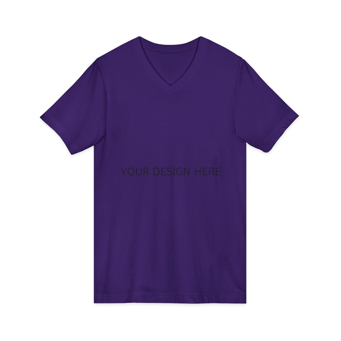 White V-Neck Tee — Customizable Short Sleeve Jersey Shirt