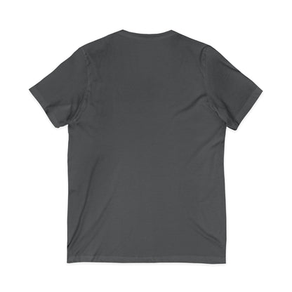 White V-Neck Tee — Customizable Short Sleeve Jersey Shirt