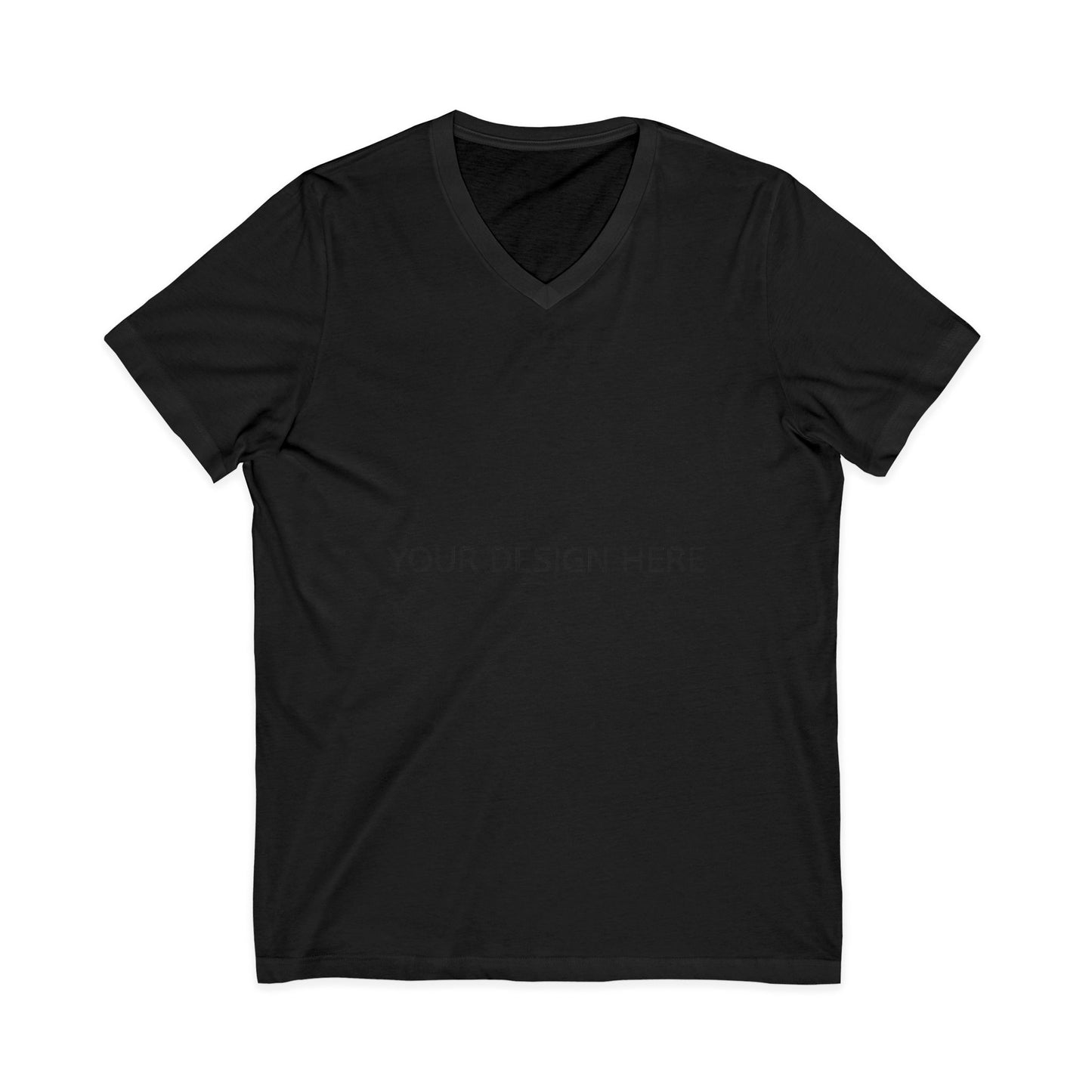 White V-Neck Tee — Customizable Short Sleeve Jersey Shirt