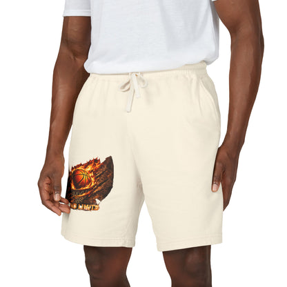 Basketball Ember Graphic Sweat Shorts — Lightweight Fleece Athletic Lounge Wear
