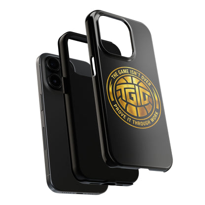 Tough Phone Case — “The Game Isn’t Over” Gold Emblem Protective Case