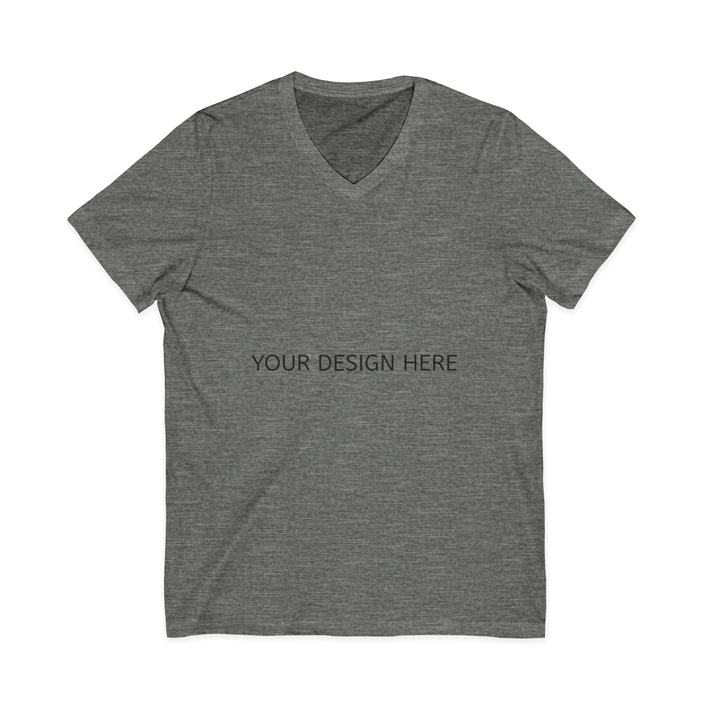 White V-Neck Tee — Customizable Short Sleeve Jersey Shirt