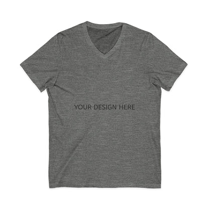 White V-Neck Tee — Customizable Short Sleeve Jersey Shirt