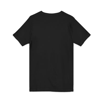 White V-Neck Tee — Customizable Short Sleeve Jersey Shirt