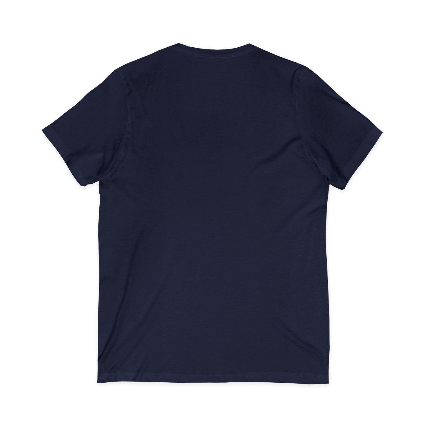 White V-Neck Tee — Customizable Short Sleeve Jersey Shirt