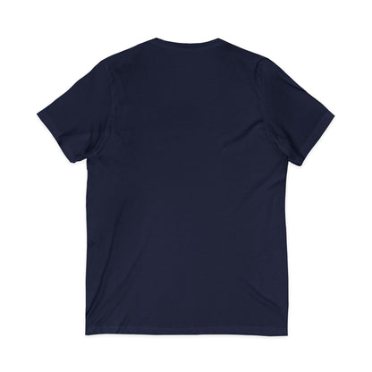 White V-Neck Tee — Customizable Short Sleeve Jersey Shirt