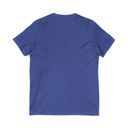 White V-Neck Tee — Customizable Short Sleeve Jersey Shirt