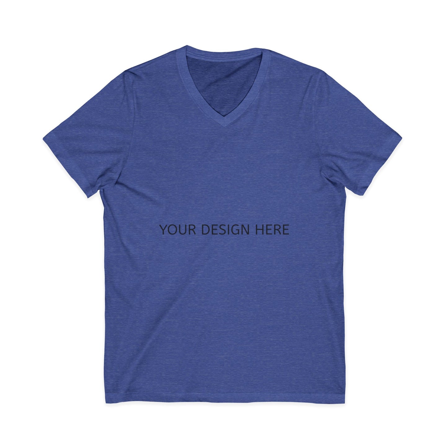 White V-Neck Tee — Customizable Short Sleeve Jersey Shirt