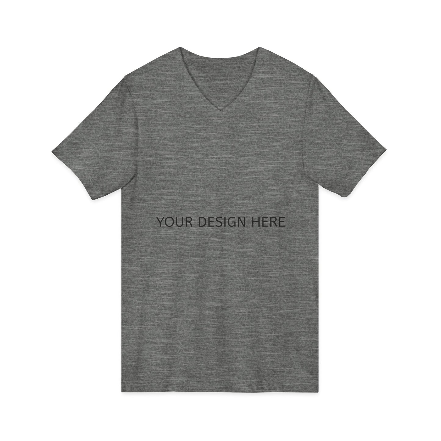 White V-Neck Tee — Customizable Short Sleeve Jersey Shirt