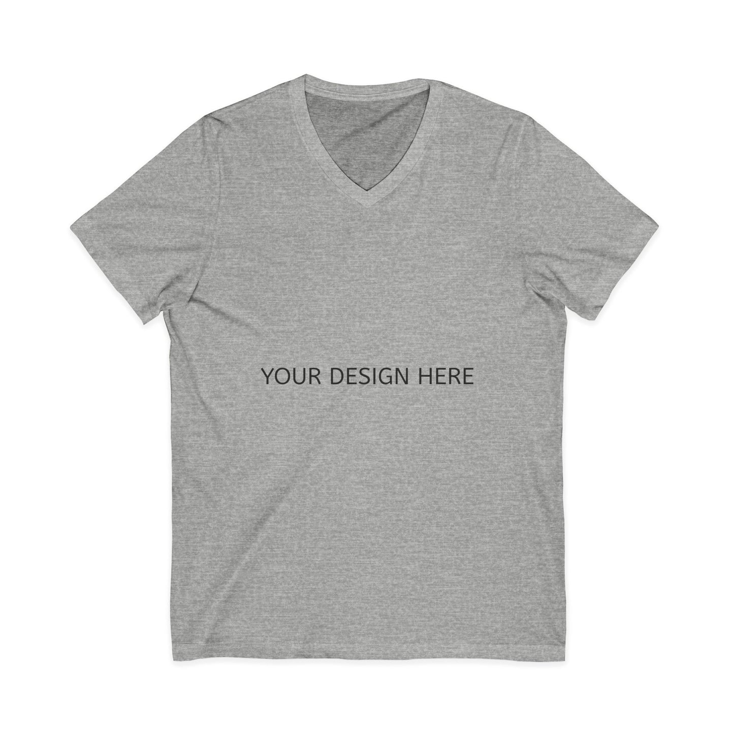 White V-Neck Tee — Customizable Short Sleeve Jersey Shirt