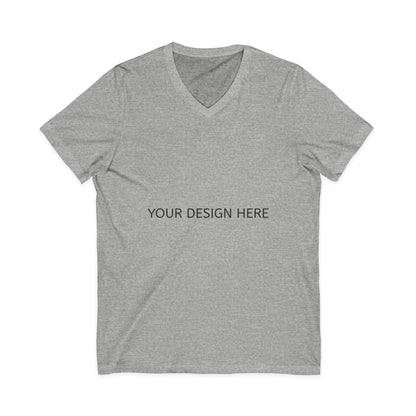 White V-Neck Tee — Customizable Short Sleeve Jersey Shirt