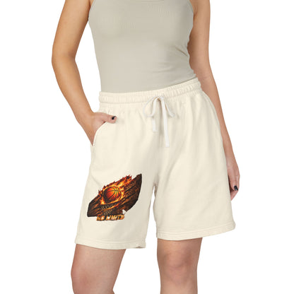 Basketball Ember Graphic Sweat Shorts — Lightweight Fleece Athletic Lounge Wear