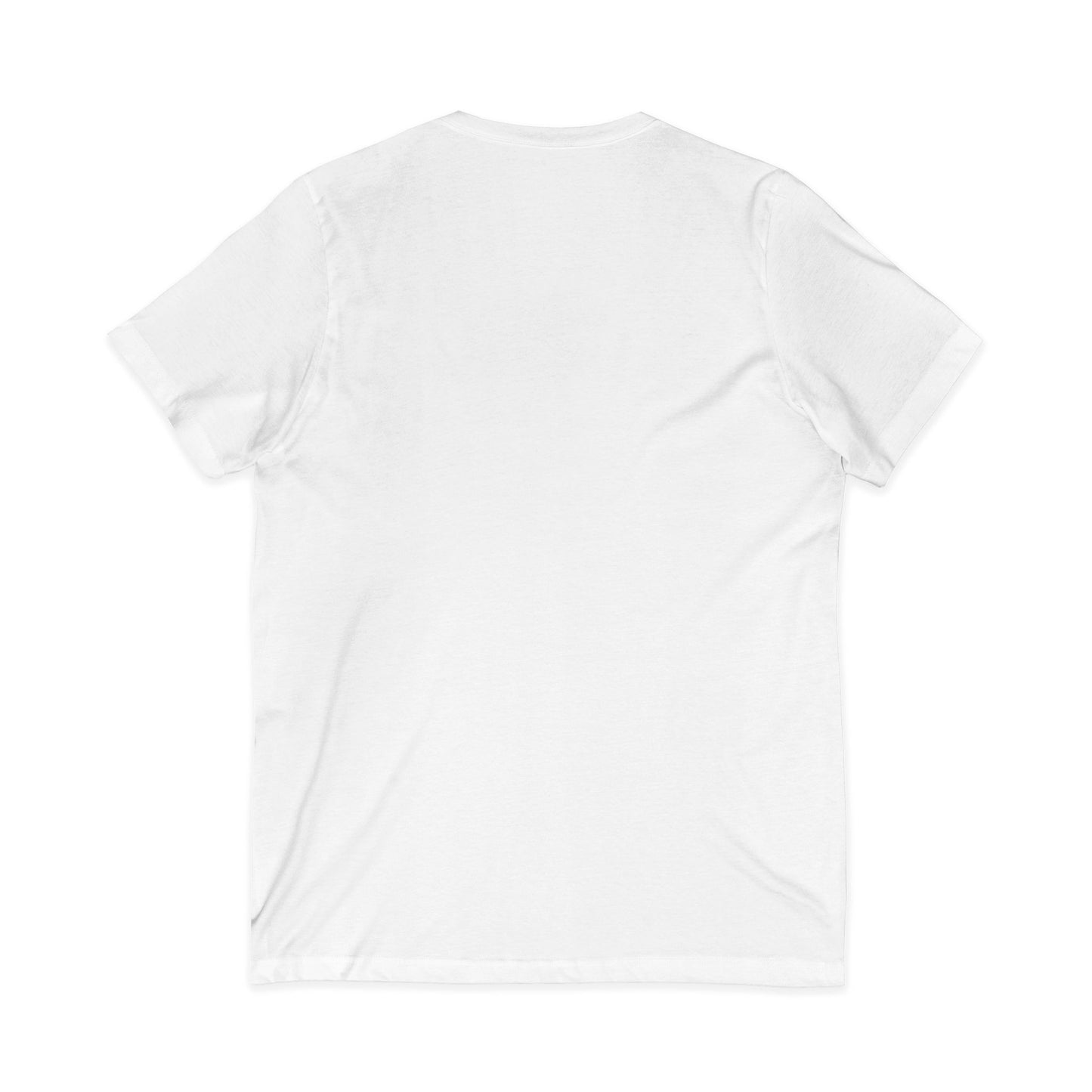 White V-Neck Tee — Customizable Short Sleeve Jersey Shirt