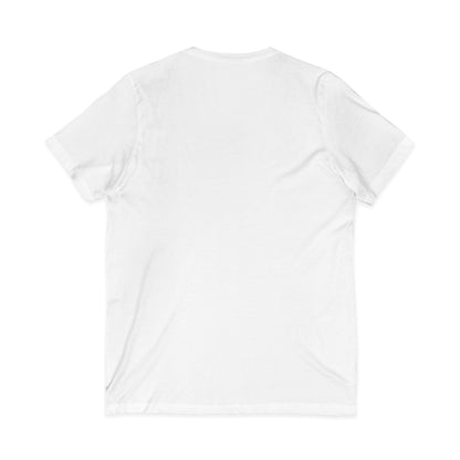 White V-Neck Tee — Customizable Short Sleeve Jersey Shirt
