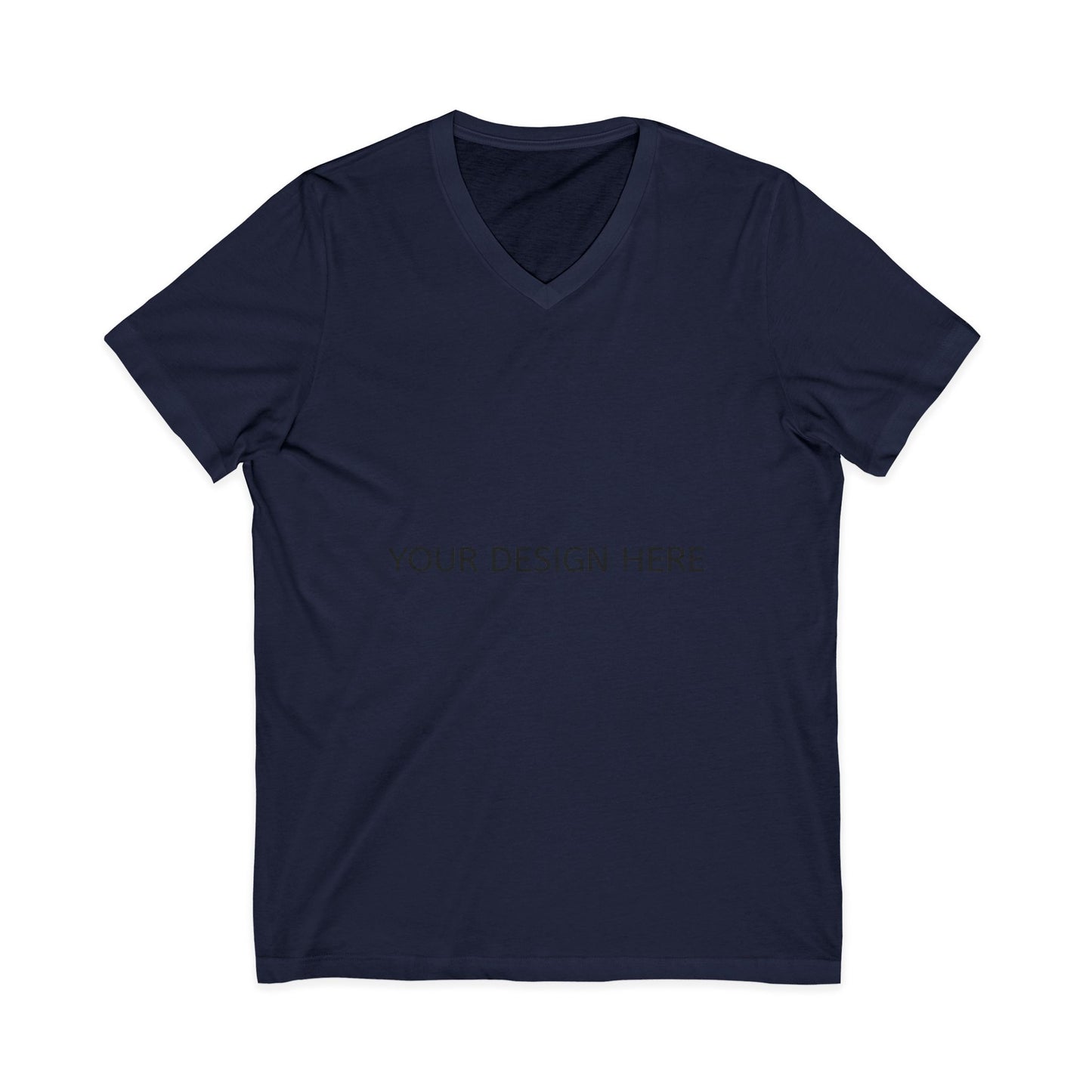White V-Neck Tee — Customizable Short Sleeve Jersey Shirt