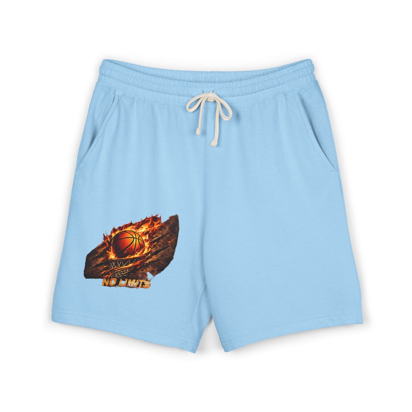 Basketball Ember Graphic Sweat Shorts — Lightweight Fleece Athletic Lounge Wear