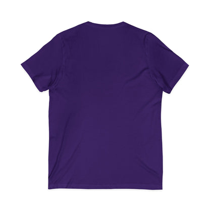 White V-Neck Tee — Customizable Short Sleeve Jersey Shirt