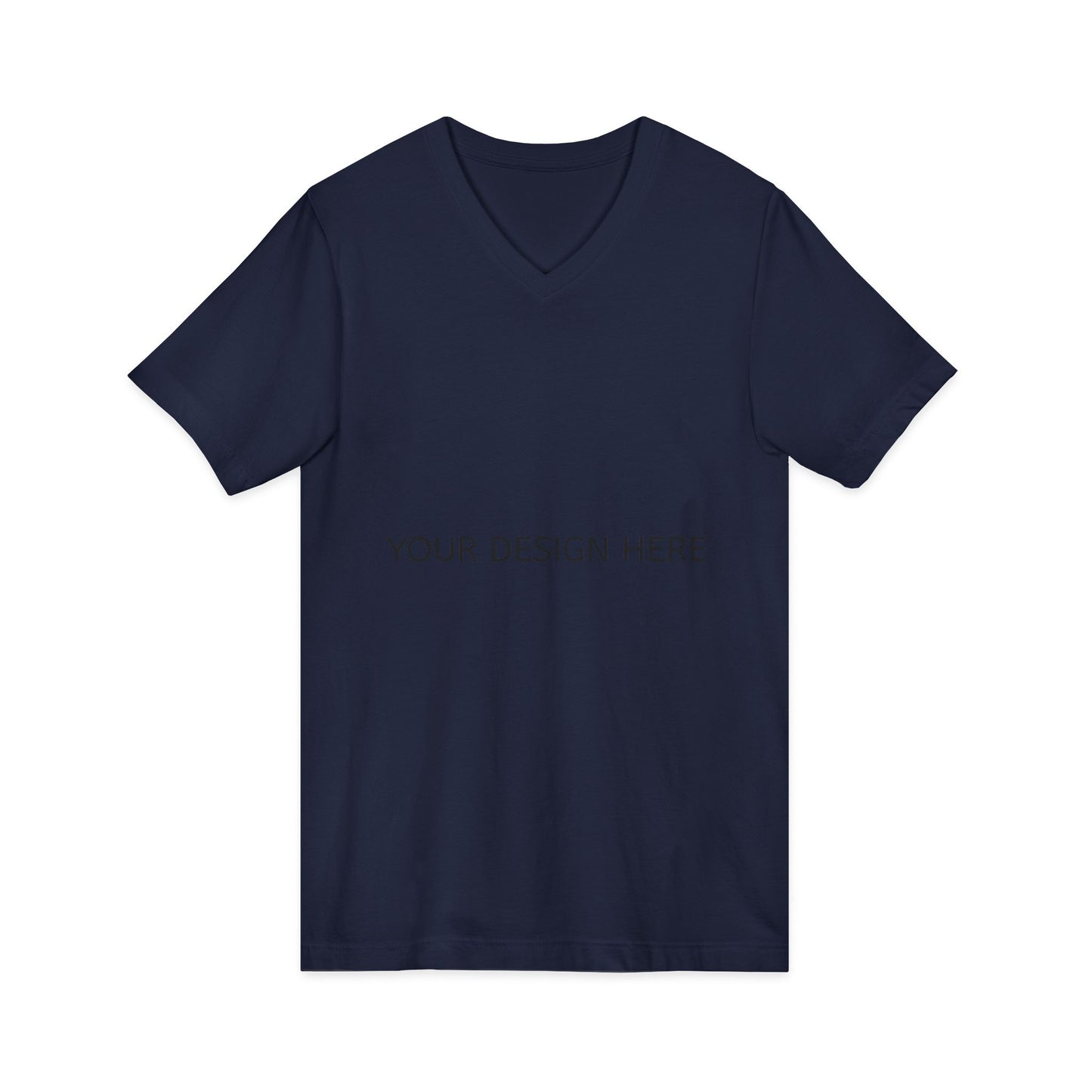White V-Neck Tee — Customizable Short Sleeve Jersey Shirt