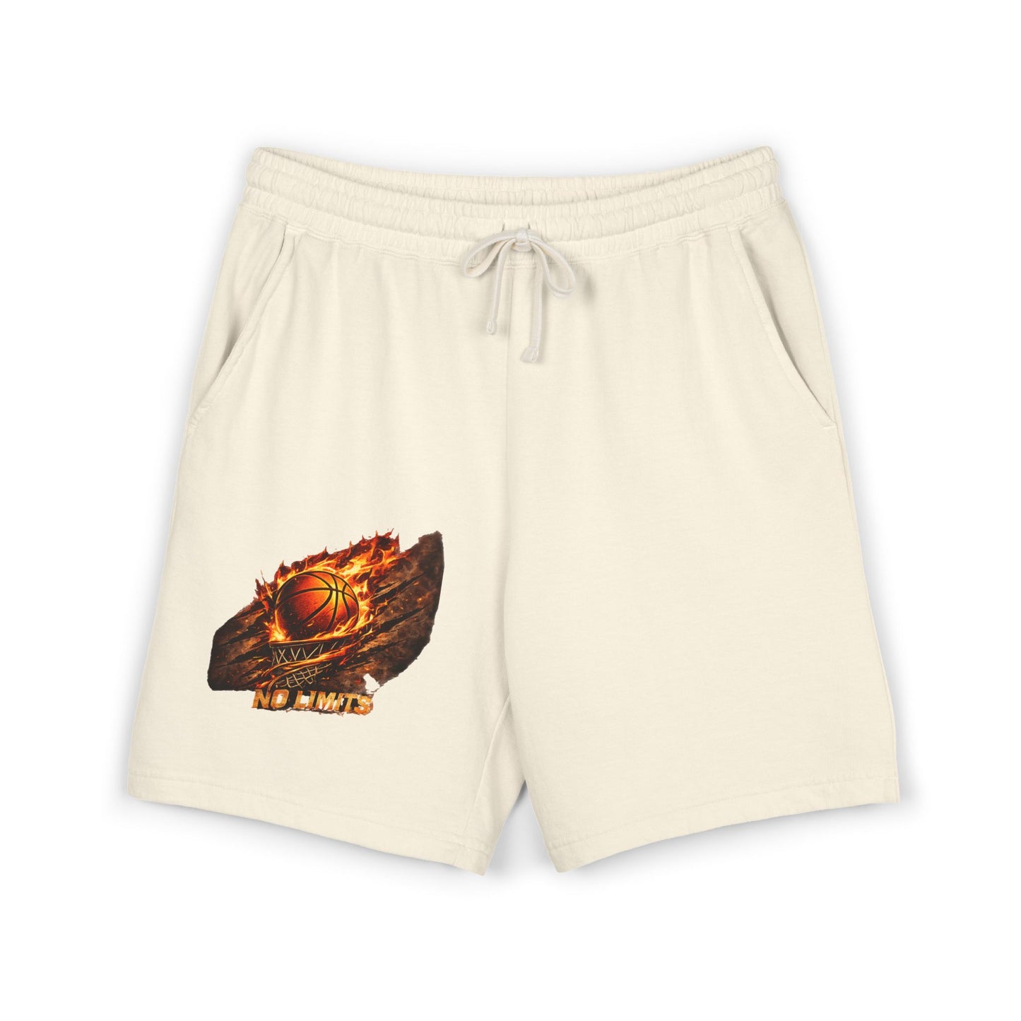 Basketball Ember Graphic Sweat Shorts — Lightweight Fleece Athletic Lounge Wear