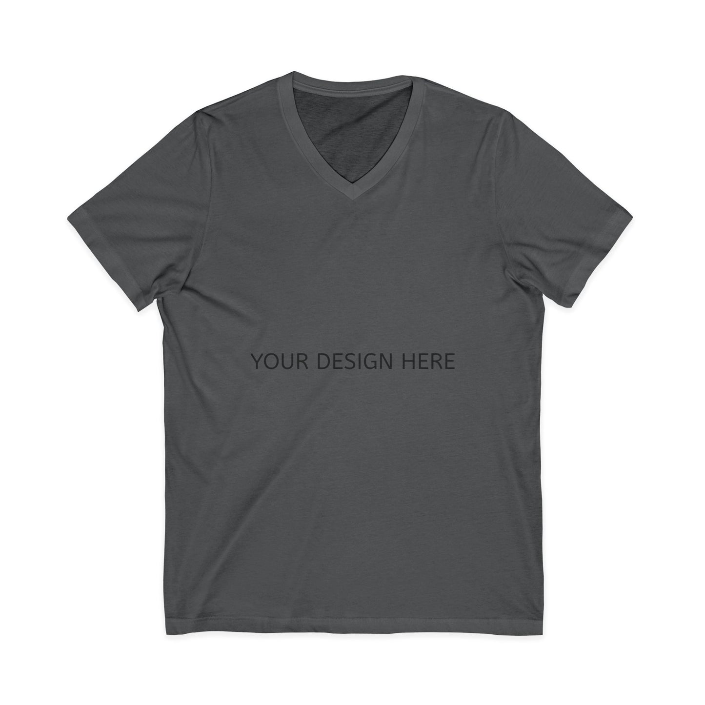 White V-Neck Tee — Customizable Short Sleeve Jersey Shirt