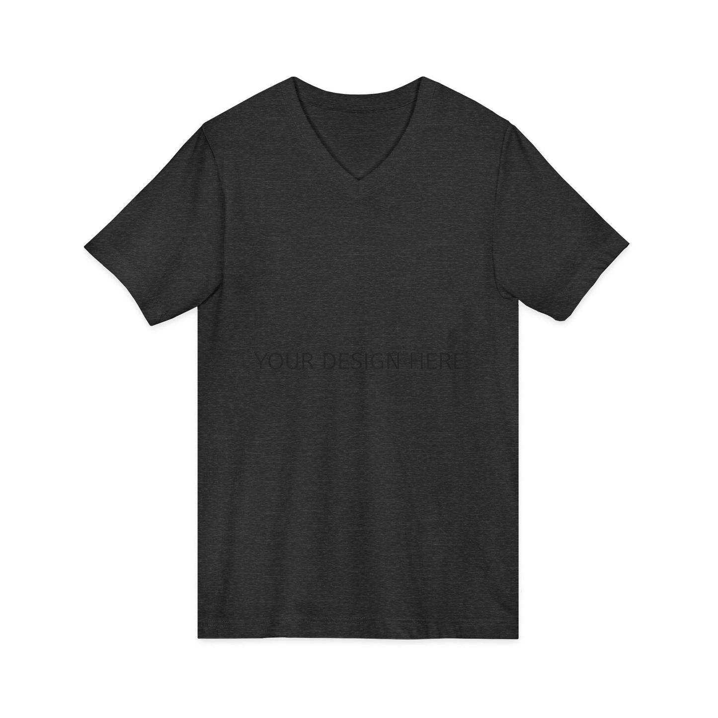 White V-Neck Tee — Customizable Short Sleeve Jersey Shirt