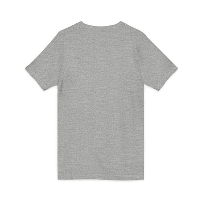 White V-Neck Tee — Customizable Short Sleeve Jersey Shirt