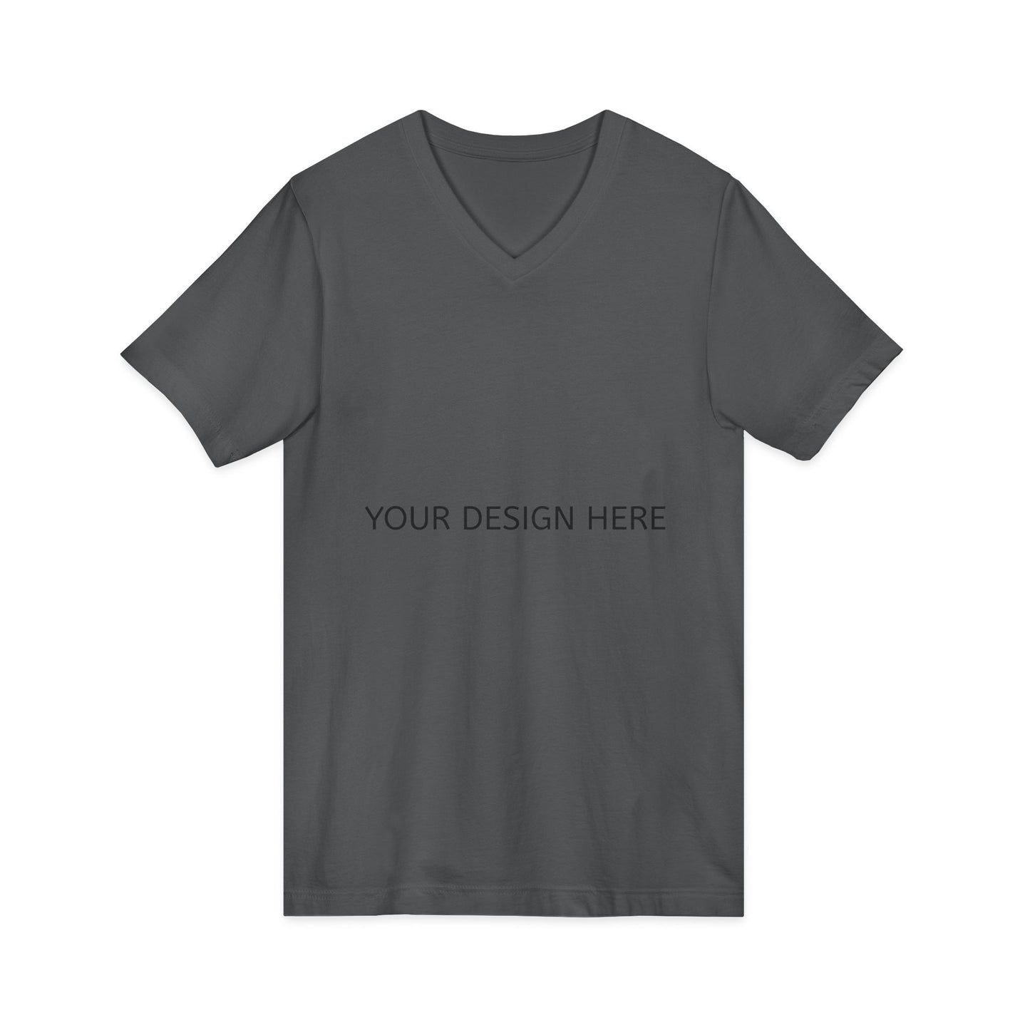 White V-Neck Tee — Customizable Short Sleeve Jersey Shirt