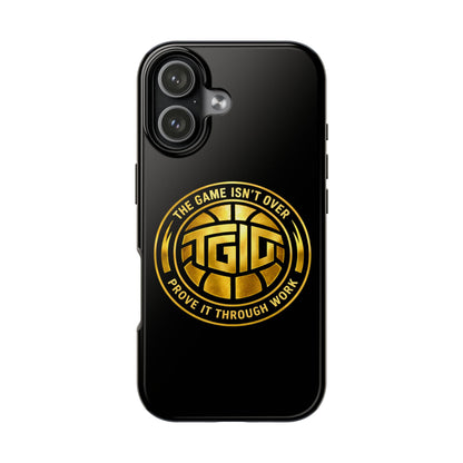 Tough Phone Case — “The Game Isn’t Over” Gold Emblem Protective Case