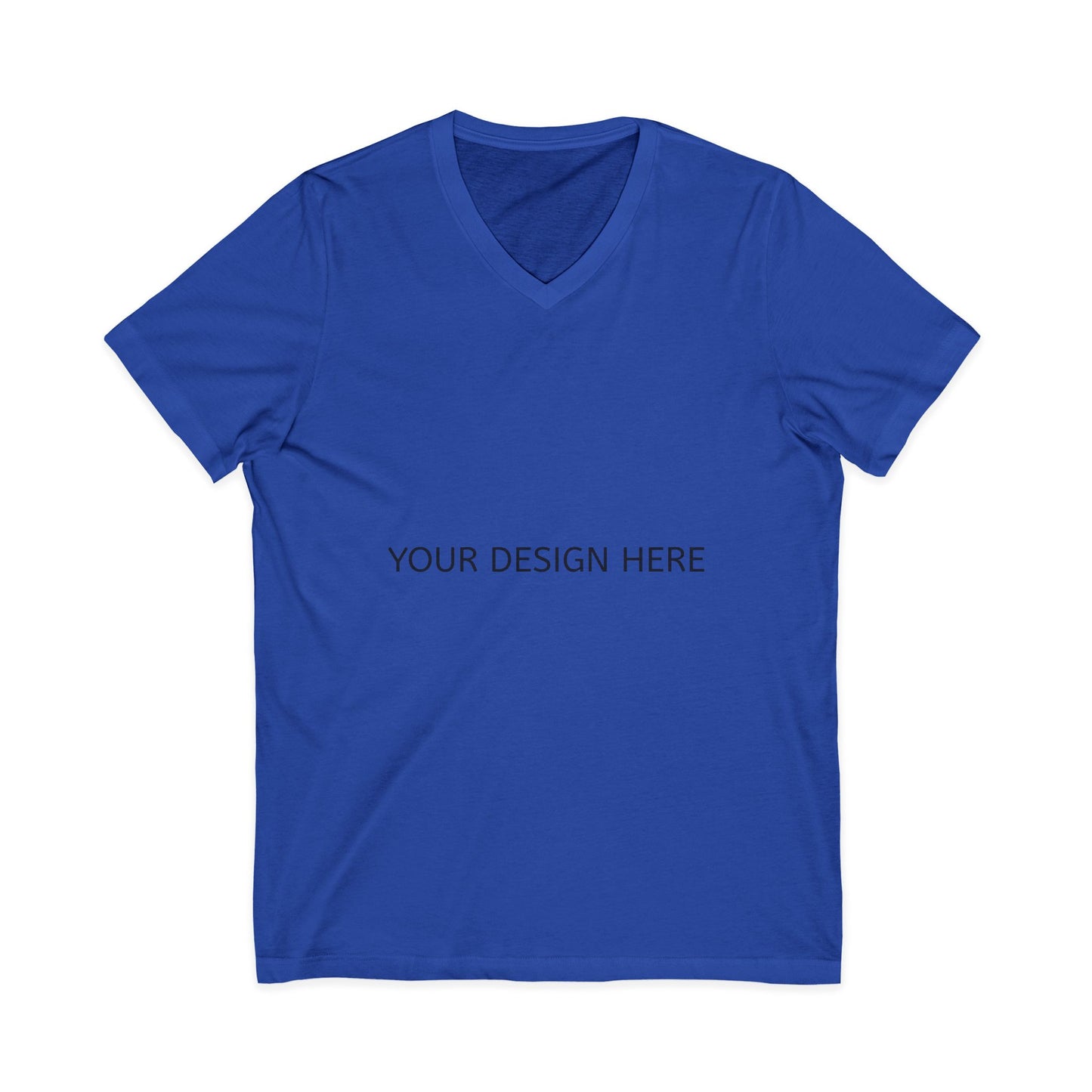 White V-Neck Tee — Customizable Short Sleeve Jersey Shirt