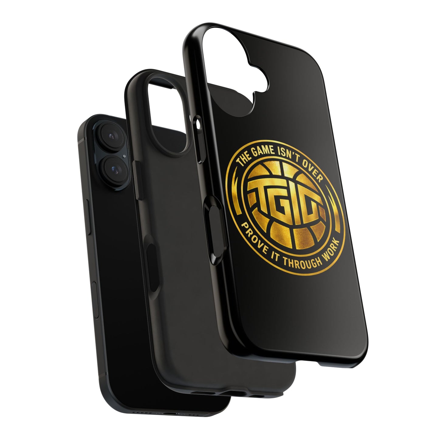 Tough Phone Case — “The Game Isn’t Over” Gold Emblem Protective Case