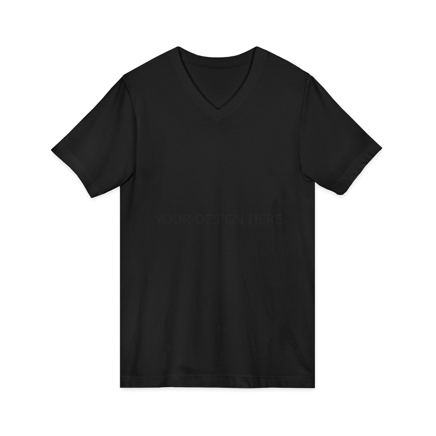 White V-Neck Tee — Customizable Short Sleeve Jersey Shirt