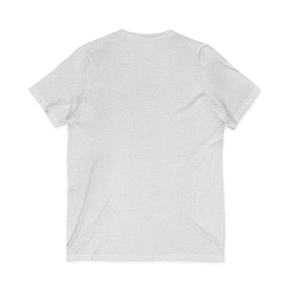White V-Neck Tee — Customizable Short Sleeve Jersey Shirt