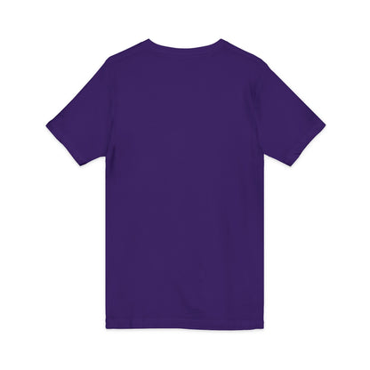 White V-Neck Tee — Customizable Short Sleeve Jersey Shirt