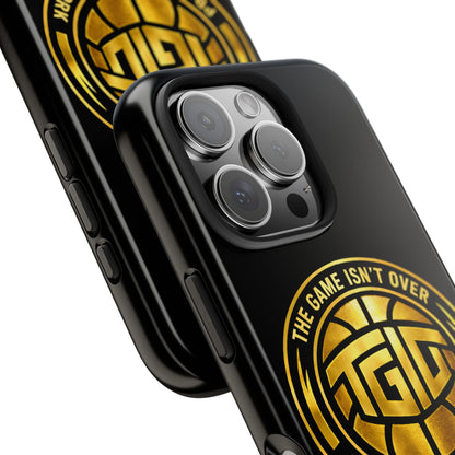 Tough Phone Case — “The Game Isn’t Over” Gold Emblem Protective Case
